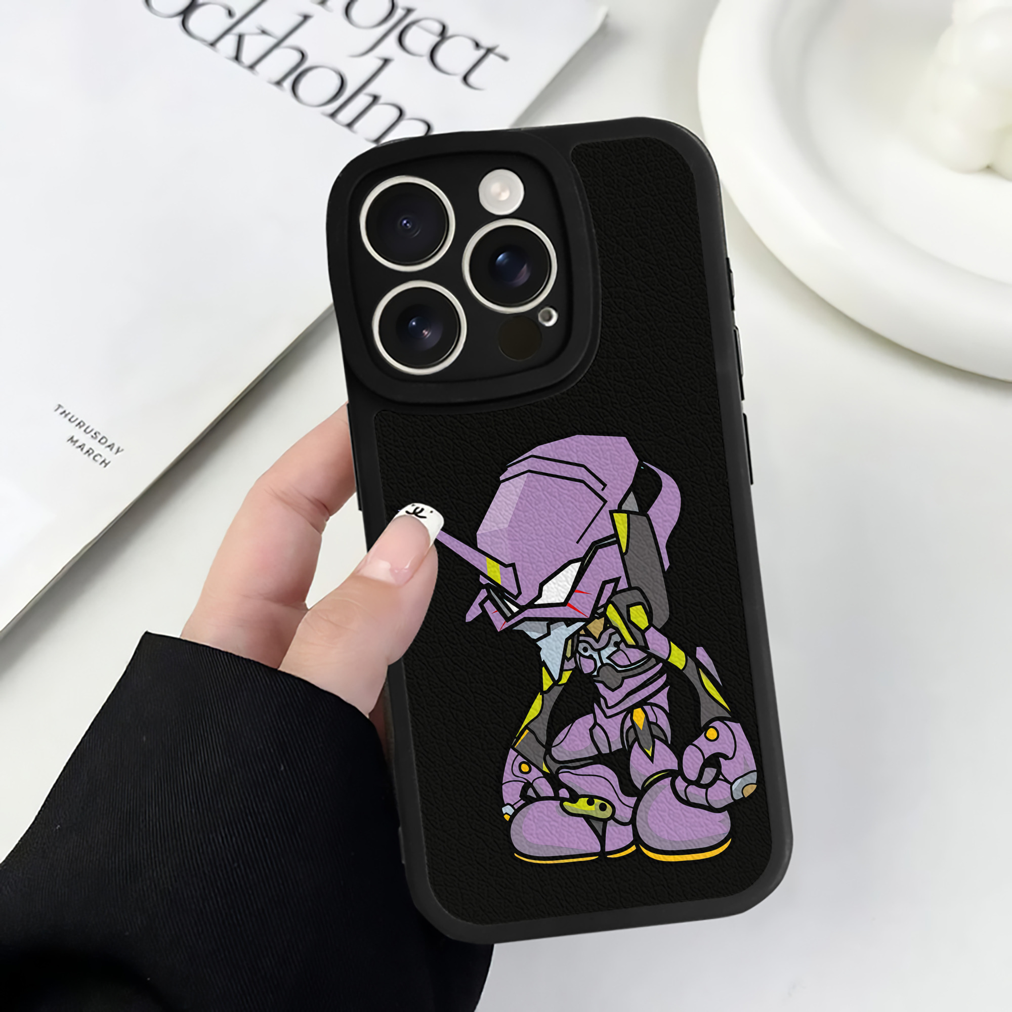 （画像用） EVA 新世紀エヴァンゲリオン 【iPhone 16シリーズ対応】シリコンスマホケース（レザー調） 材質：シリコン